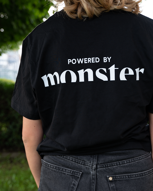 T-shirt Black Powered by Monster