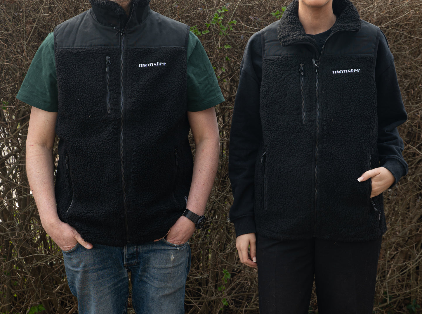 Fleeceväst Powered By Monster Black