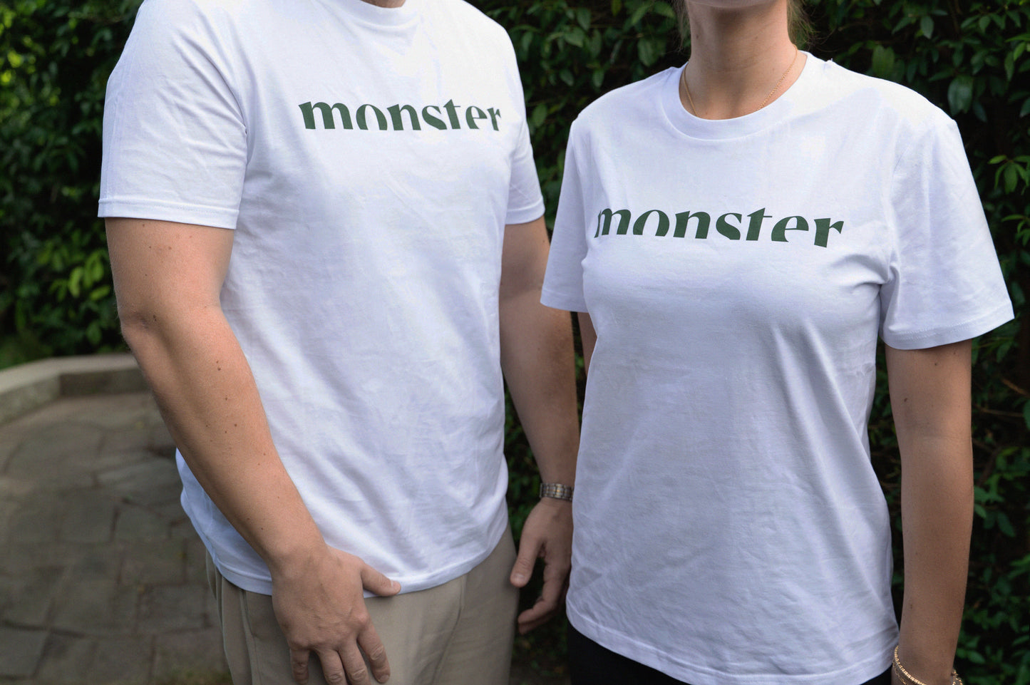 T-shirt White Monster