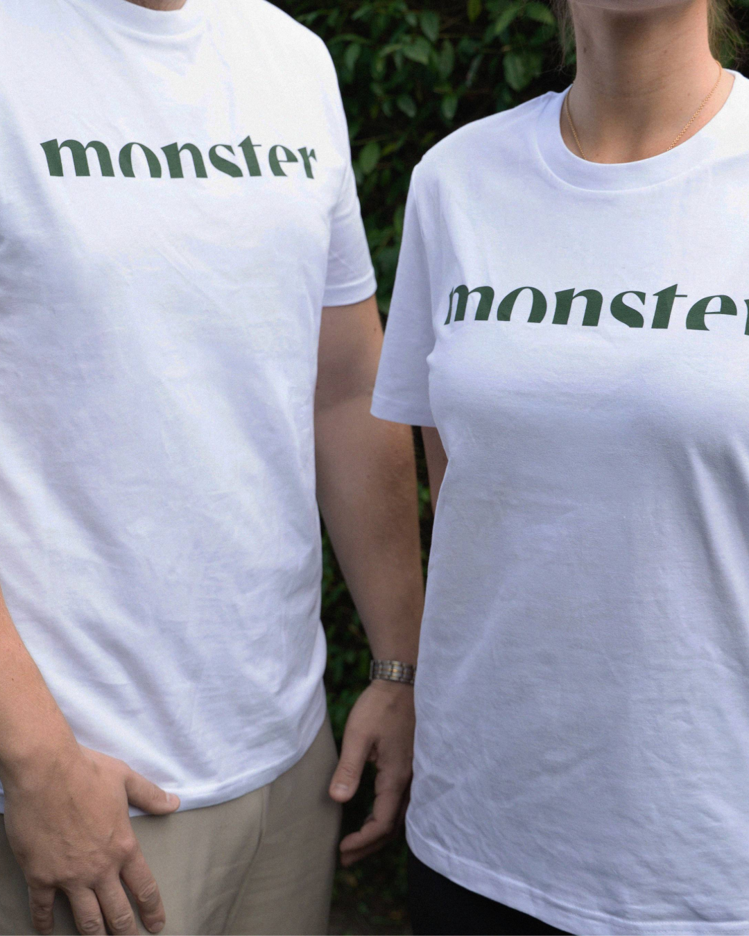 T-shirt White Monster