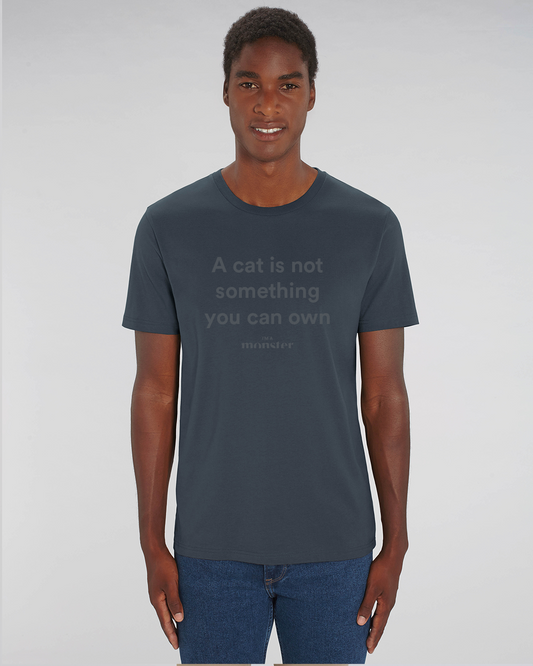 T-shirt A cat is not something you can own India Ink Grey